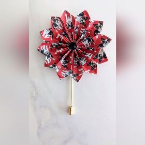 Boxer Flower Lapel Pin